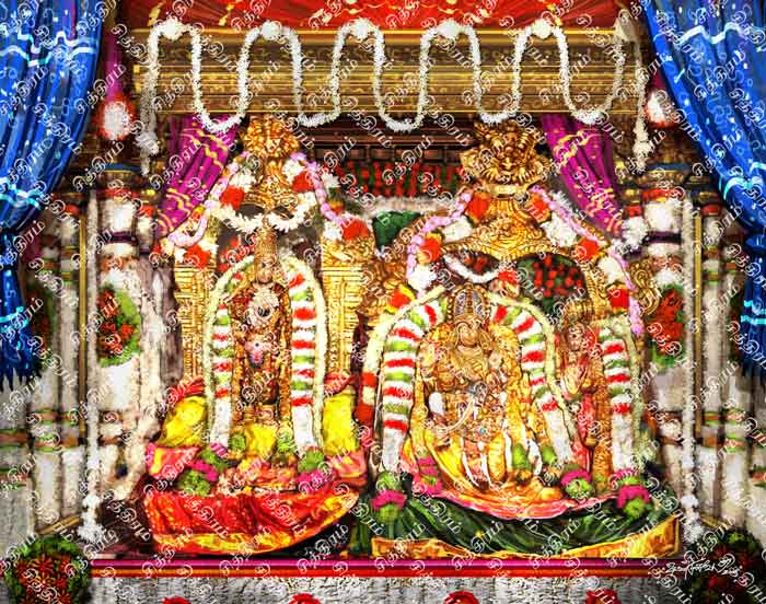 மீனாட்சி திருகல்யாண கோலம் (மதுரை சொக்கநாதரும் அங்கயற்கண் அம்மையும்)